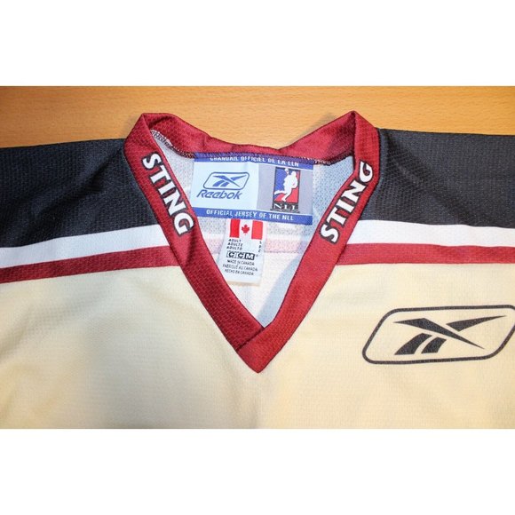 NLL National Lacrosse League Arizona Sting Jersey Small Reebok CCM Beige Red - Picture 3 of 6